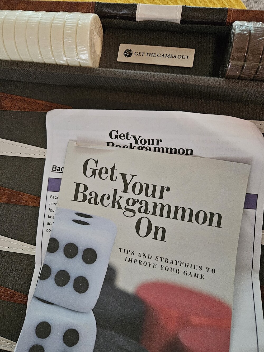 Backgammon Set, Classic Board Game Get The Games Out XLarge Size! NEW!! - Picture 14 of 15